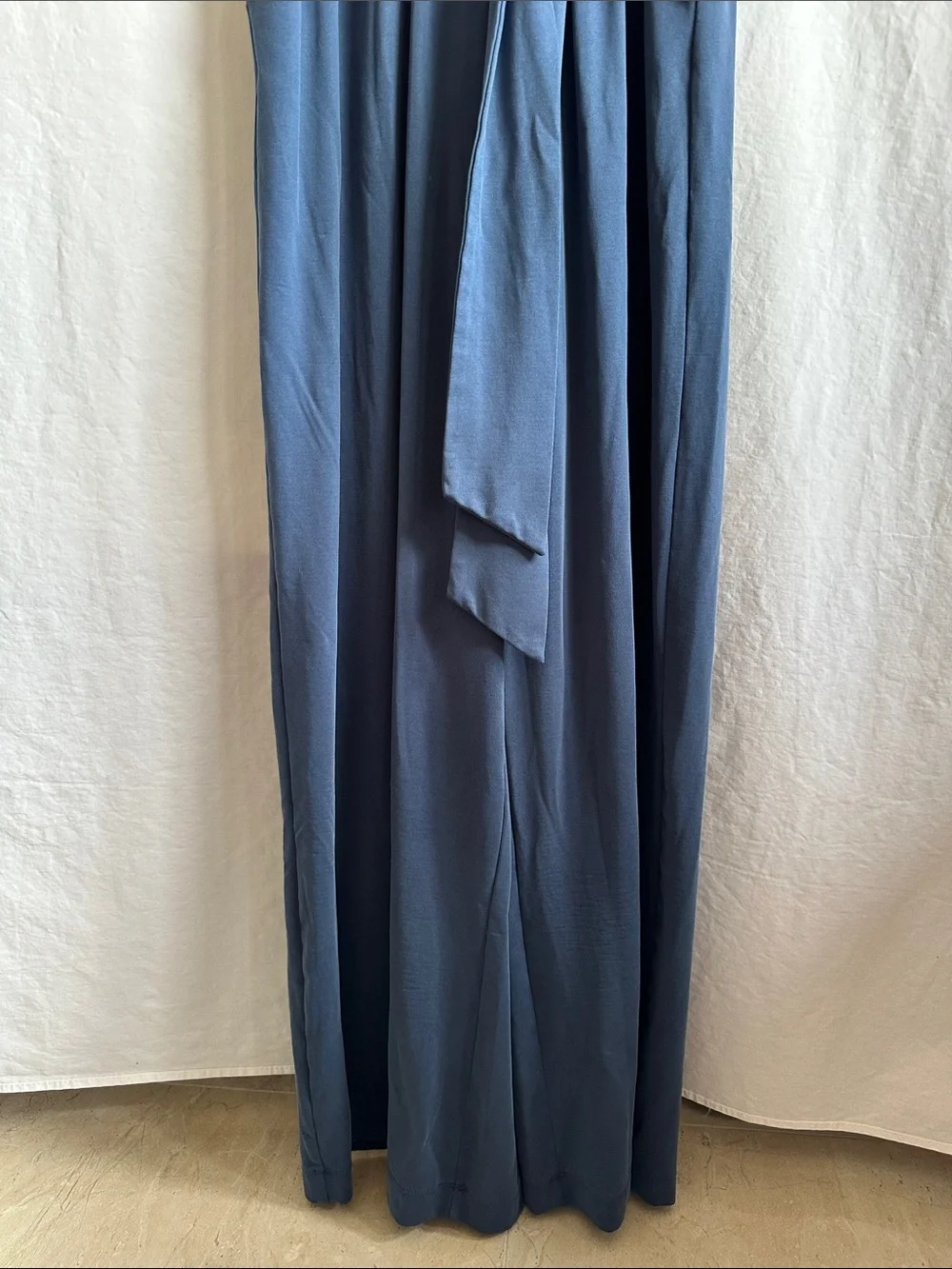 DownEast dusty blue jumpsuit with pockets, size XL